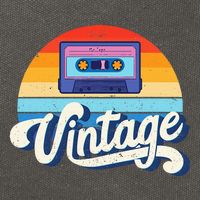 Cassette Mixtape 80s Music Retro Mixed Tape Cotton Canvas Backpack