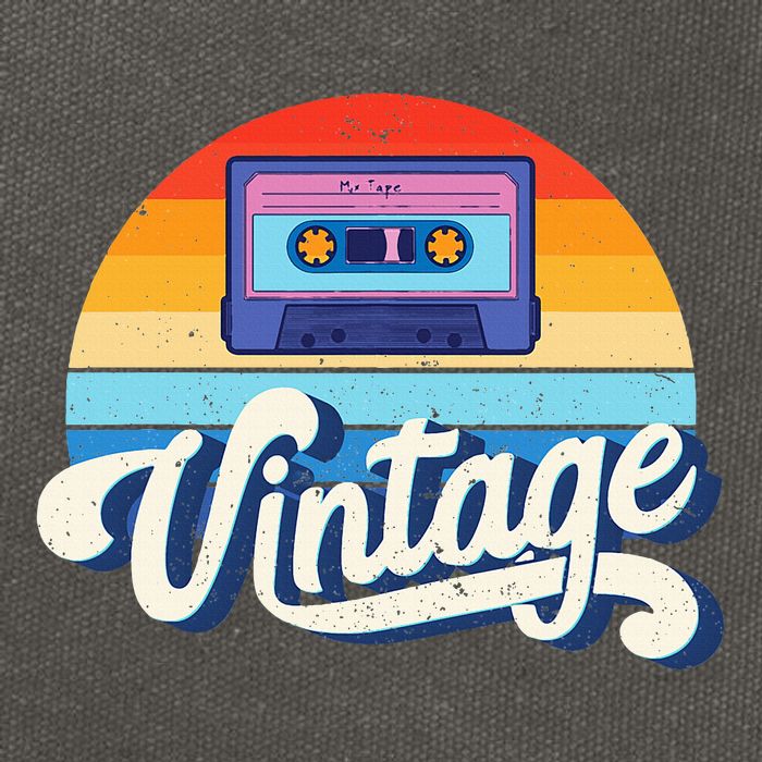 Cassette Mixtape 80s Music Retro Mixed Tape Cotton Canvas Backpack