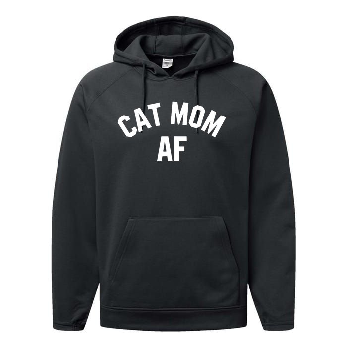 Cat Mom AF Shirts Cat Lovers, Cats Owner, Meow, Kitten Gifts Tank Top Performance Fleece Hoodie