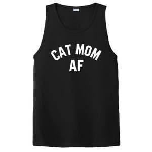 Cat Mom AF Shirts Cat Lovers, Cats Owner, Meow, Kitten Gifts Tank Top PosiCharge Competitor Tank