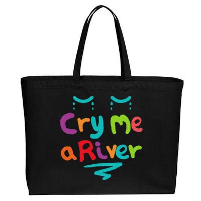 Cry Me A River Cotton Canvas Jumbo Tote