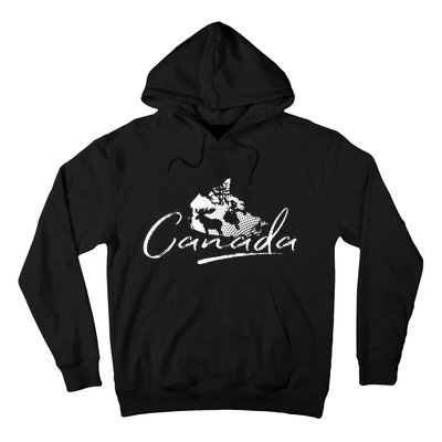 Canada Map And Moose Canadian Souvenir Hoodie