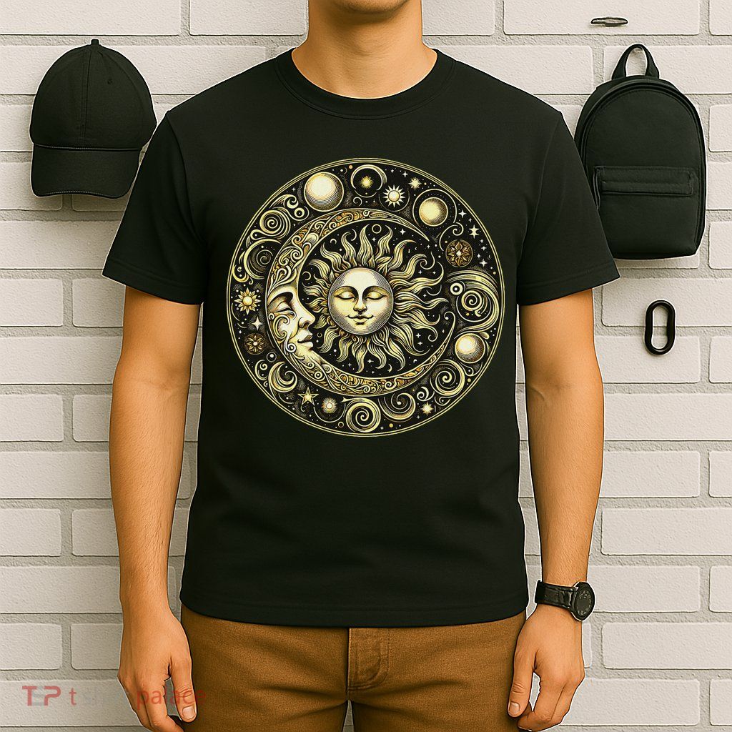 Celestial Moon And Sun T-Shirt
