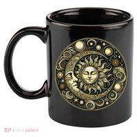 Celestial Moon And Sun 11oz C Handle Ceramic Mug