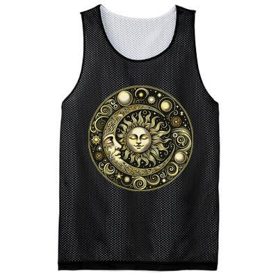 Celestial Moon And Sun Mesh Reversible Basketball Jersey Tank