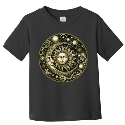 Celestial Moon And Sun Toddler T-Shirt