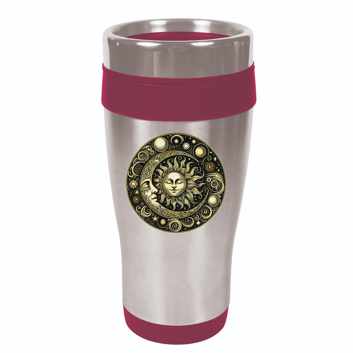 Celestial Moon And Sun 16oz Travel Tumbler