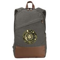 Celestial Moon And Sun Cotton Canvas Backpack