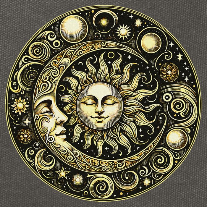 Celestial Moon And Sun Cotton Canvas Backpack