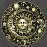 Celestial Moon And Sun Vector Backpack