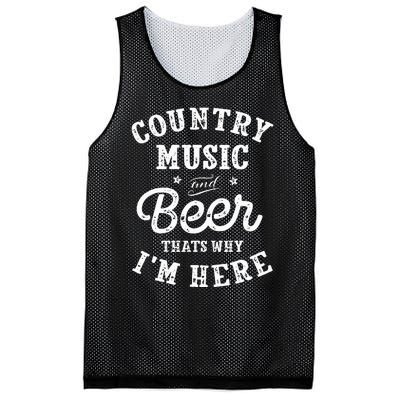 Country Music And Beer ThatS Why IM Here Guitar Guitarist Mesh Reversible Basketball Jersey Tank