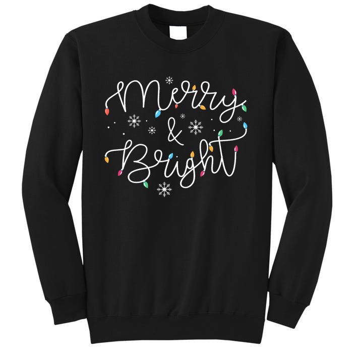 Christmas Merry And Bright Holiday December Teacher Long Sleeve Sweatshirt