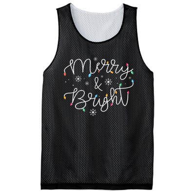 Christmas Merry And Bright Holiday December Teacher Long Sleeve Mesh Reversible Basketball Jersey Tank