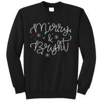 Christmas Merry And Bright Holiday December Teacher Long Sleeve Tall Sweatshirt