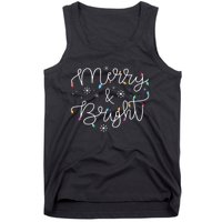 Christmas Merry And Bright Holiday December Teacher Long Sleeve Tank Top