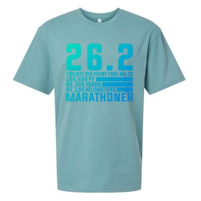 Cool Marathon Art Marathoner Running 26 2 Finisher Cute Gift Sueded Cloud Jersey T-Shirt