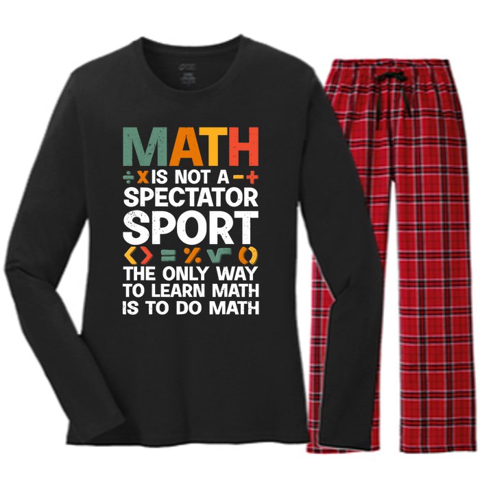 Cool Math Art For Wo Mathematics Number Math Lovers Women's Long Sleeve Flannel Pajama Set 