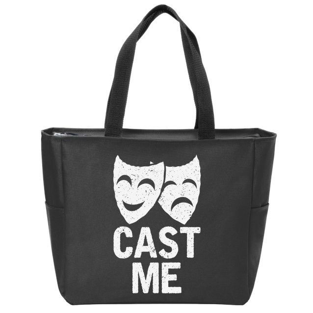 Cast Me Actor Actress Musicals Theater Broadway Novelty Zip Tote Bag