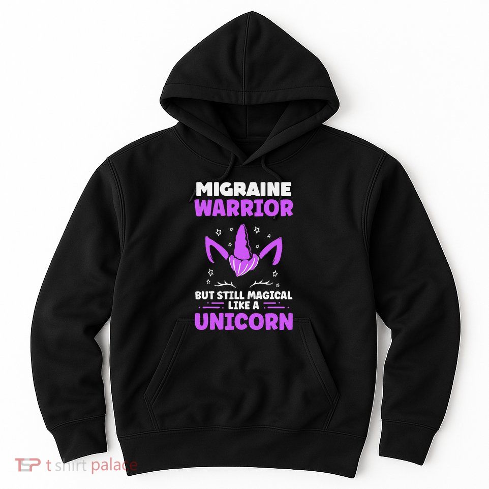 Chronic Migraine Awareness Purple Ribbon Magical Unicorn Hoodie