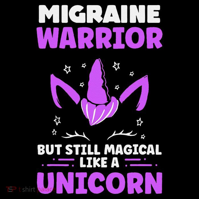 Chronic Migraine Awareness Purple Ribbon Magical Unicorn Premium T-Shirt
