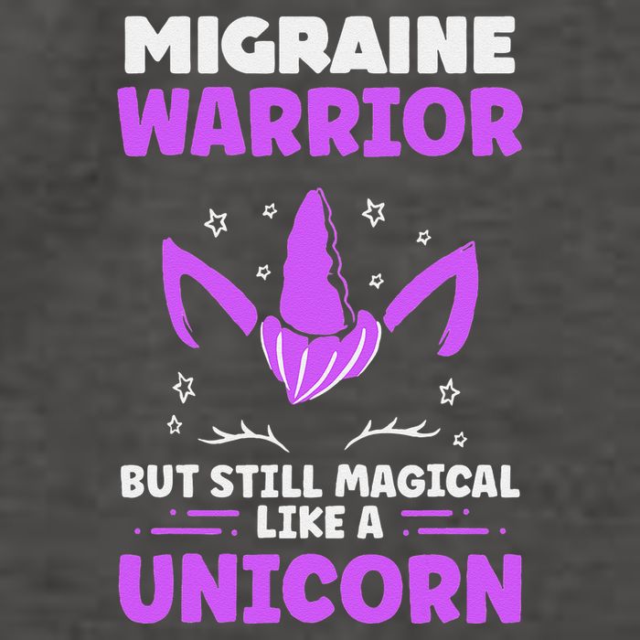 Chronic Migraine Awareness Purple Ribbon Magical Unicorn Vector Backpack