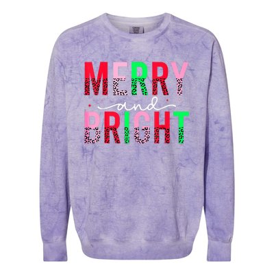 Cute Merry And Bright Christmas Lights Colorblast Crewneck Sweatshirt