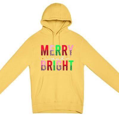 Cute Merry And Bright Christmas Lights Premium Pullover Hoodie