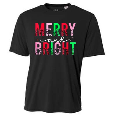 Cute Merry And Bright Christmas Lights Cooling Performance Crew T-Shirt