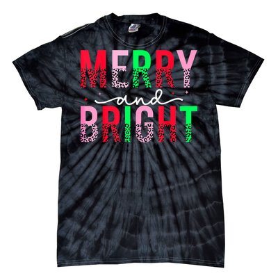 Cute Merry And Bright Christmas Lights Tie-Dye T-Shirt