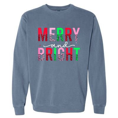 Cute Merry And Bright Christmas Lights Garment-Dyed Sweatshirt