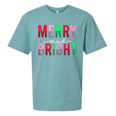 Cute Merry And Bright Christmas Lights Sueded Cloud Jersey T-Shirt