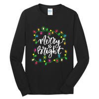 Cute Merry And Bright Christmas Lights Tall Long Sleeve T-Shirt