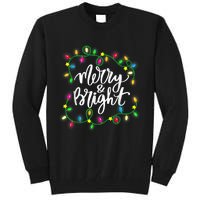 Cute Merry And Bright Christmas Lights Tall Sweatshirt