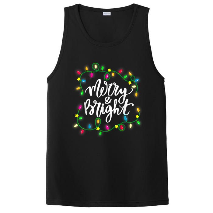 Cute Merry And Bright Christmas Lights PosiCharge Competitor Tank