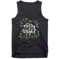 Cute Merry And Bright Christmas Lights Tank Top