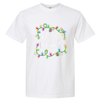 Cute Merry And Bright Christmas Lights Garment-Dyed Heavyweight T-Shirt