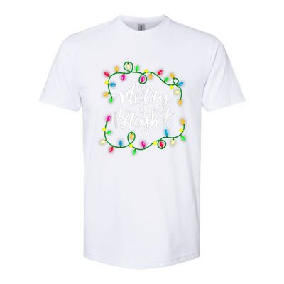 Cute Merry And Bright Christmas Lights Softstyle CVC T-Shirt