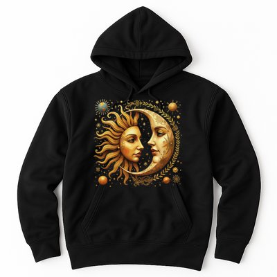 Celestial Moon And Sun Astrology Hoodie