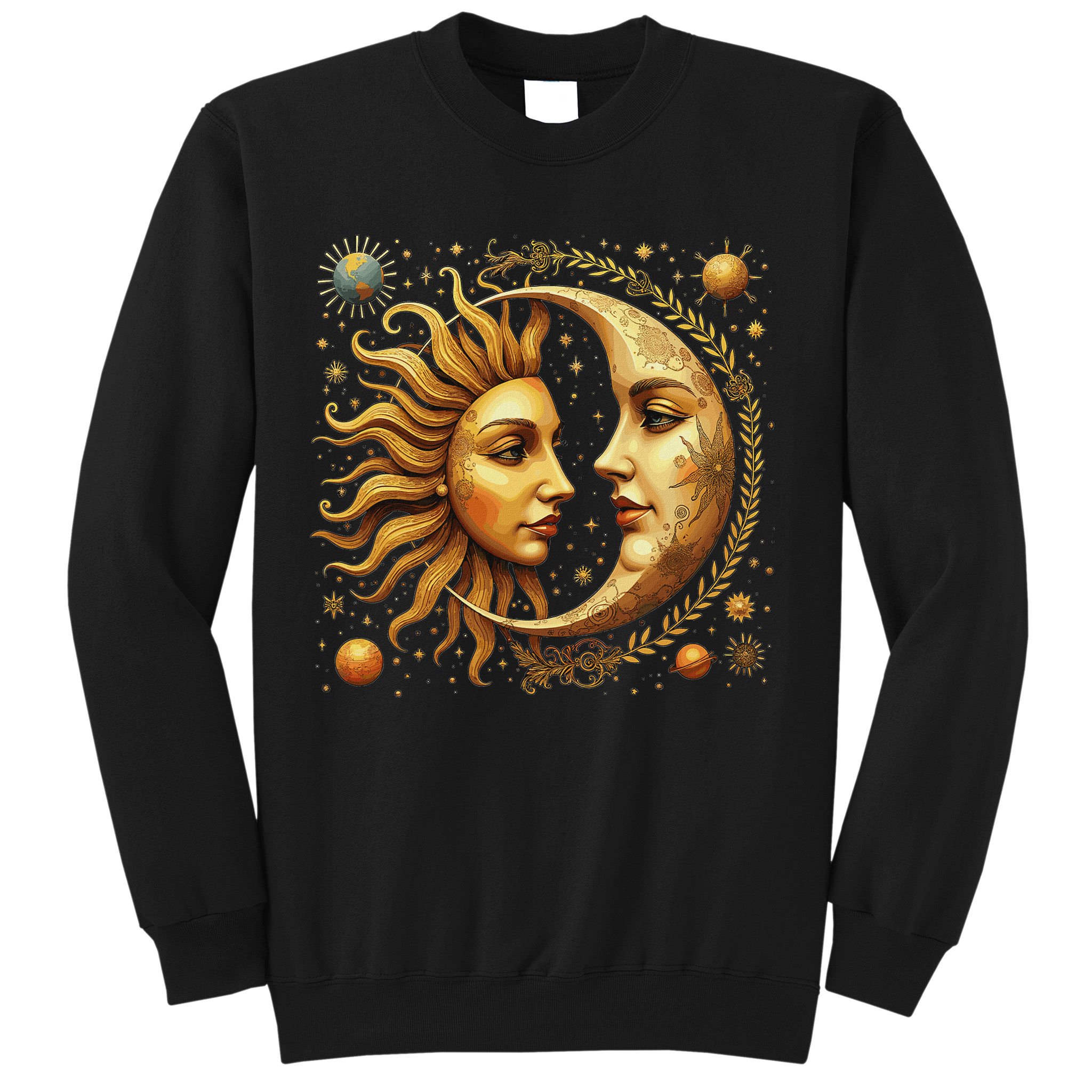 Celestial Moon And Sun Astrology Sweatshirt