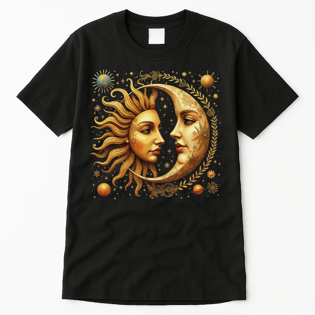 Celestial Moon And Sun Astrology Tall T-Shirt