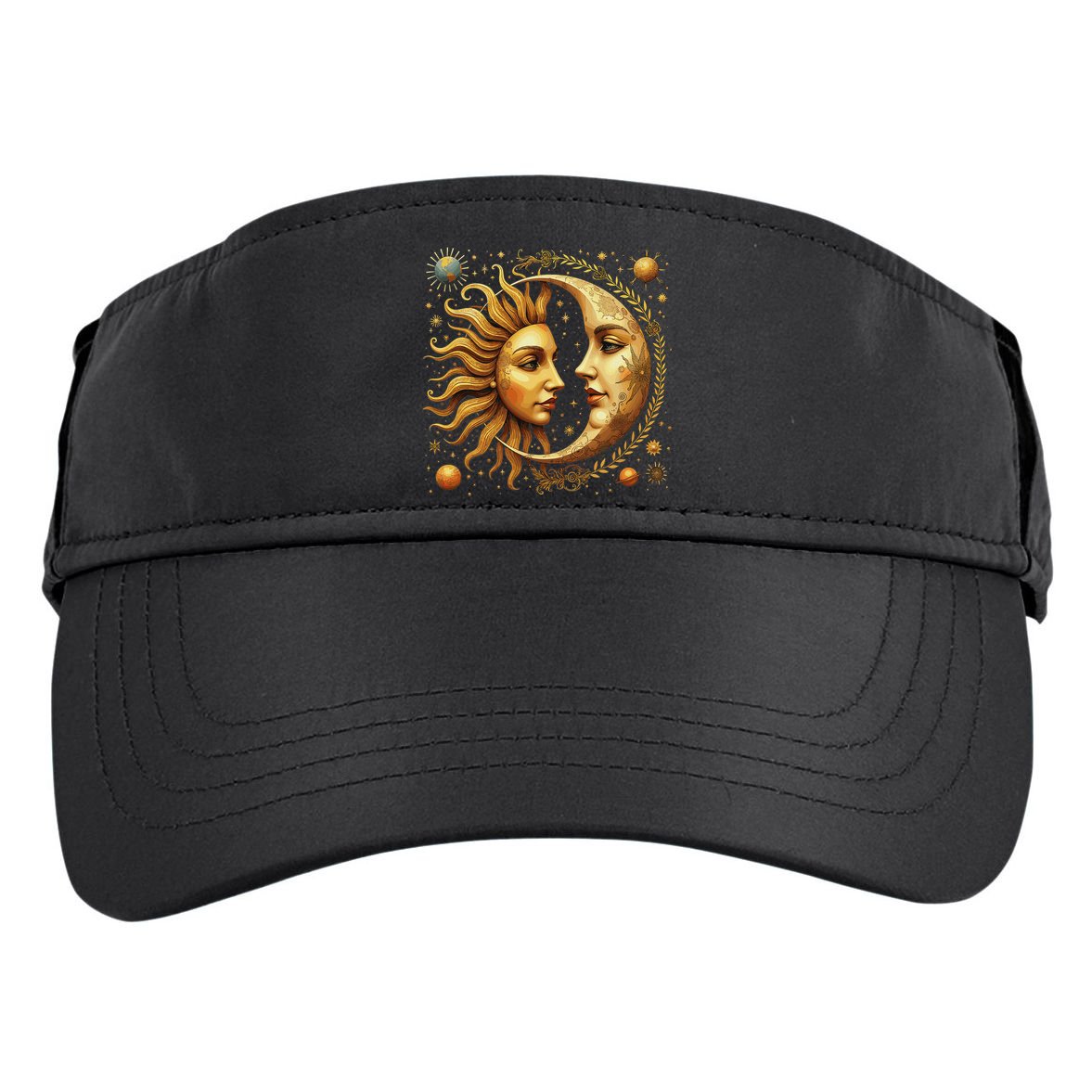 Celestial Moon And Sun Astrology Adult Drive Performance Visor