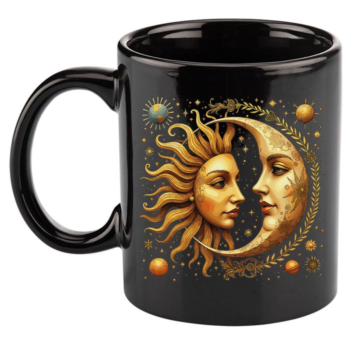 Celestial Moon And Sun Astrology 11oz C Handle Ceramic Mug