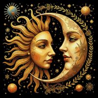 Celestial Moon And Sun Astrology 16 in Basic Backpack