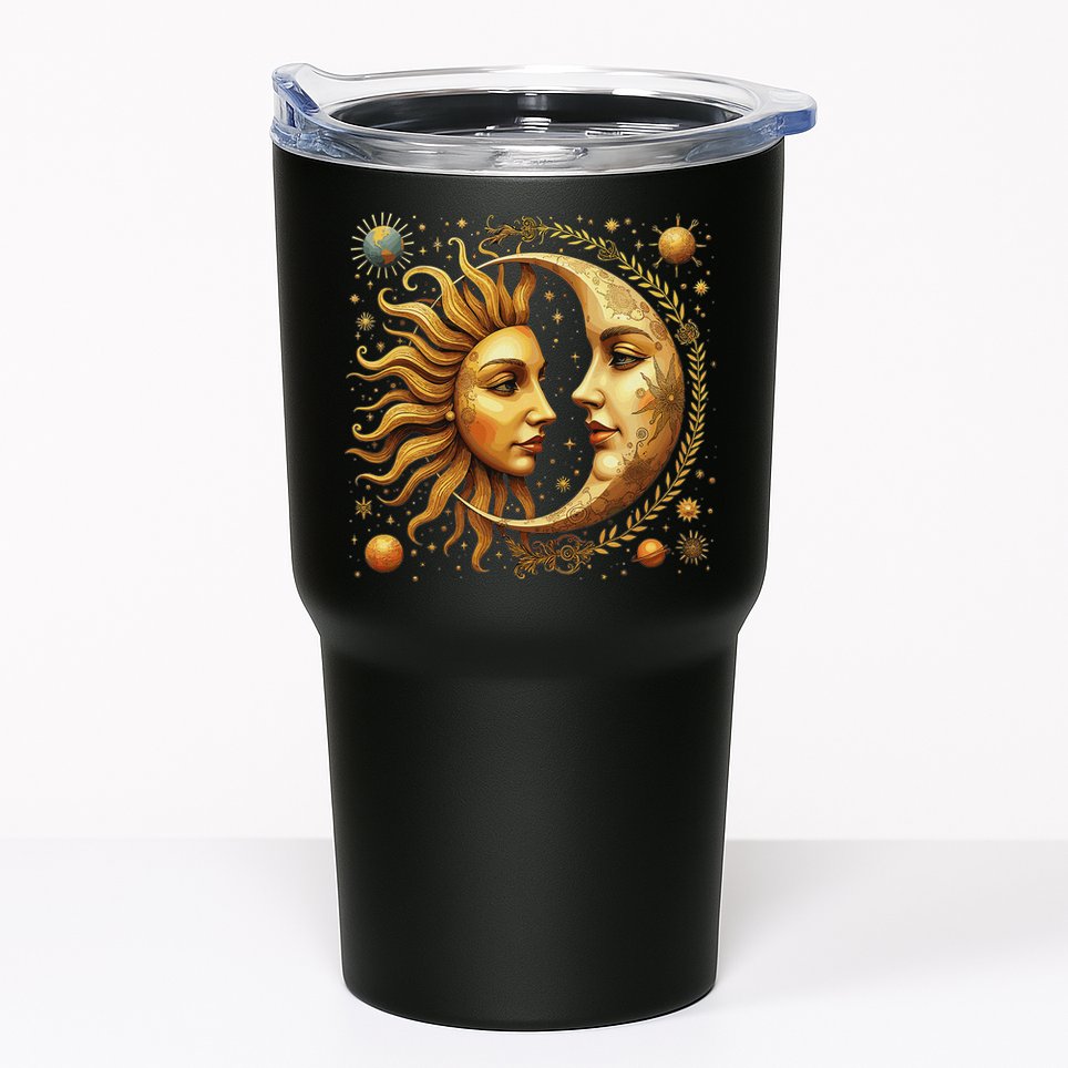 Celestial Moon And Sun Astrology Tumbler