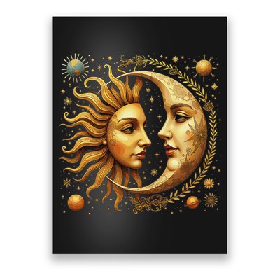 Celestial Moon And Sun Astrology Poster