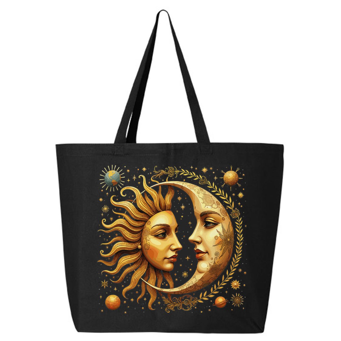 Celestial Moon And Sun Astrology 25L Jumbo Tote