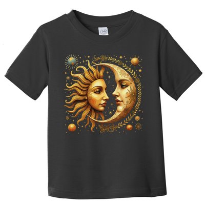 Celestial Moon And Sun Astrology Toddler T-Shirt