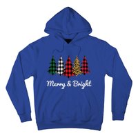 Cute Merry And Bright Leopard Plaid Christmas Tree Hoodie