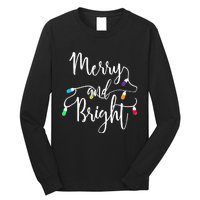 Cute Merry And Bright Christmas Lights Long Sleeve Shirt