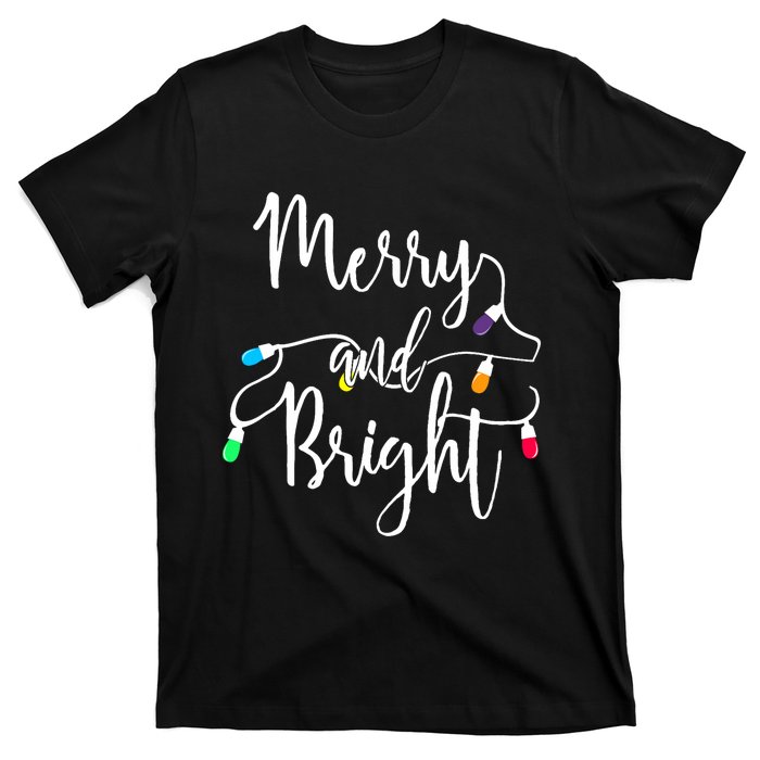 Cute Merry And Bright Christmas Lights T-Shirt